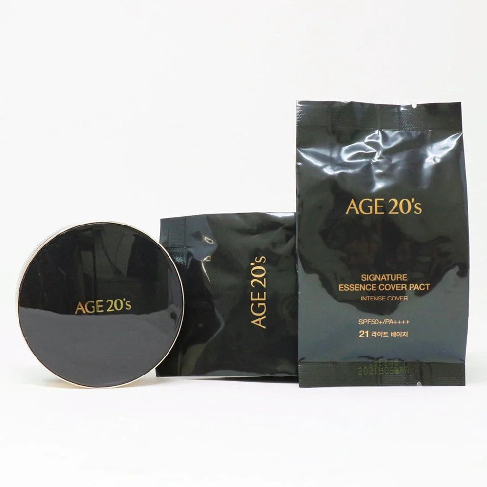 Age 20s Signature Essence Cover Pact Intense Cover 23 for Skin 1Ea